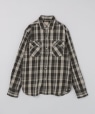 WYTHE NEW YORK: FLANNEL PEARLSNAP SHIRT �u���b�N
