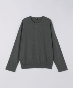 BATONER: BLOWSING HENRY NECK LONG SLEEVE T-SHIRT