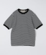 Slopeslow: Cotton interlock stripe crew neck T �u���b�N