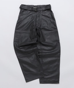 SEEALL: LEATHER PAINTER PANTS