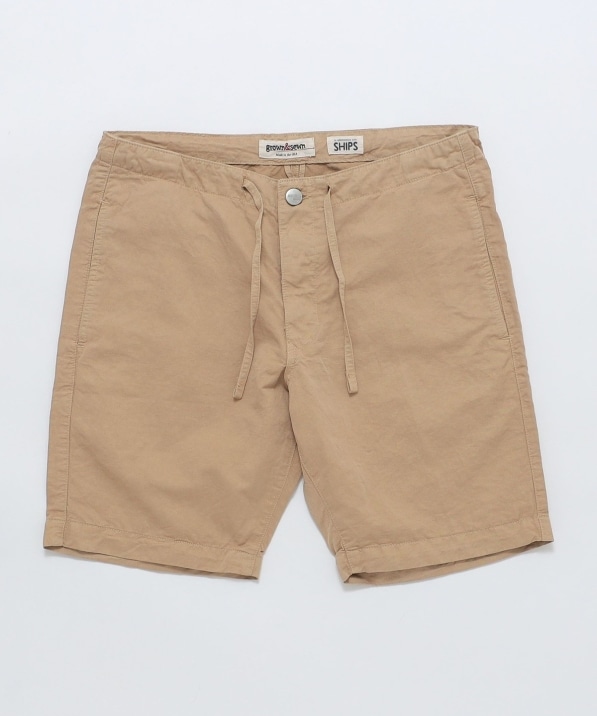 �ySHIPS�ʒ��zGROWN&SEWN: Draw String Short - Cotton/Linen Twill