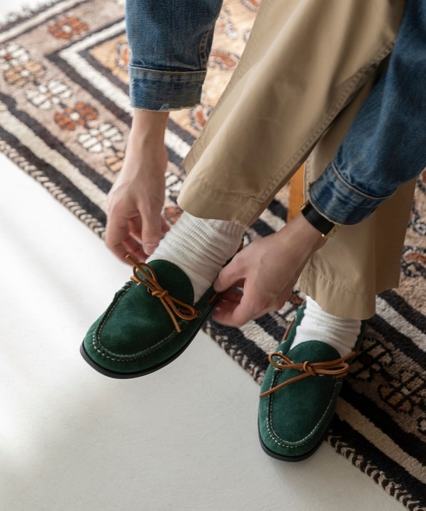 �ySHIPS�ʒ��zQUODDY TRAIL MOCCASIN: CANOE MOC SUEDE