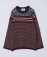 NOMA t.d.: CHECKER & STRIPE SWEATER ���b�h