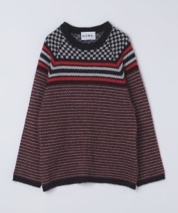 NOMA t.d.: CHECKER & STRIPE SWEATER