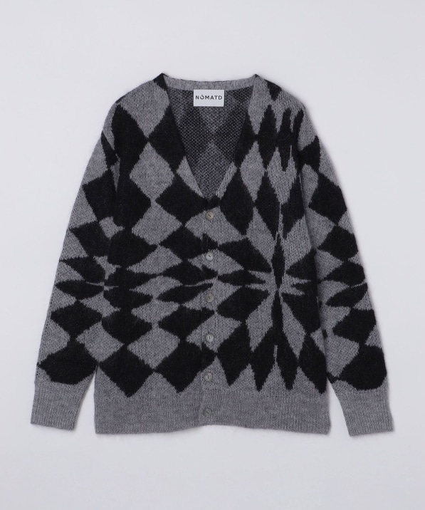 NOMA t.d.: JACQUARD DIAMOND CARDIGAN