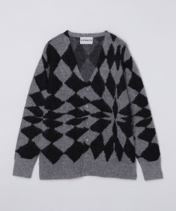 NOMA t.d.: JACQUARD DIAMOND CARDIGAN