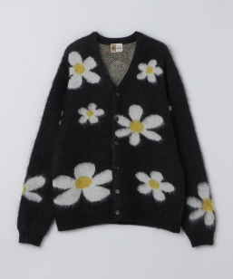 TOWNCRAFT: MOHAIR SHAGGY JACQUARD CARDIGAN