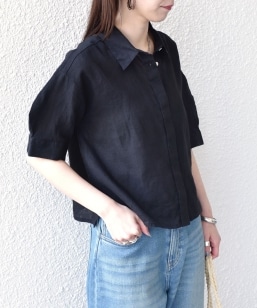 SHIPS Colors:�q����@�\�r���[�����l�� (EURO Linen) �{�N�V�[ �p�t�X���[�u �V���c��