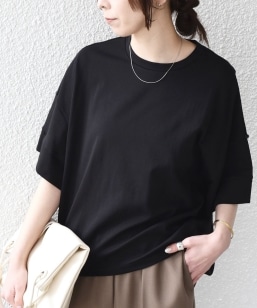 SHIPS Colors:�q��􂢉\�r�X���[�X 2WAY�X���[�u �j���A���X TEE��
