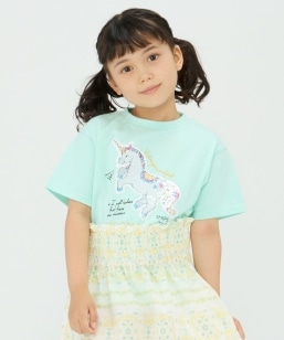 SHIPS Colors:�X�p���R�[�� �X�e�b�` �v�����g TEE(100�`130cm)��