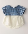 SHIPS Colors:���C���[�h���C�N �{�[�_�[ �Ƒ������N TEE(100�`140cm) �u���[