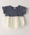 SHIPS Colors:���C���[�h���C�N �{�[�_�[ �Ƒ������N TEE(100�`140cm) �l�C�r�[