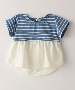 SHIPS Colors:���C���[�h���C�N �{�[�_�[ �Ƒ������N TEE(100�`140cm)