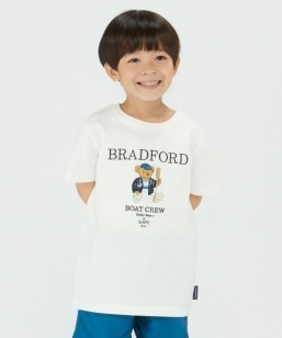 SHIPS Colors:TeddyBear(R) �v�����g&�X�e�b�` TEE(80�`150cm)��