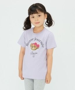 SHIPS Colors:TeddyBear(R) �v�����g&�X�e�b�` TEE(80�`150cm)��