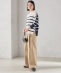 SHIPS Primary Navy Label:SEAISLAND �R�b�g�� �{�[�_�[ TEE