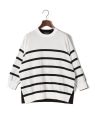 SHIPS Primary Navy Label:SEAISLAND �R�b�g�� �{�[�_�[ TEE �u���b�N