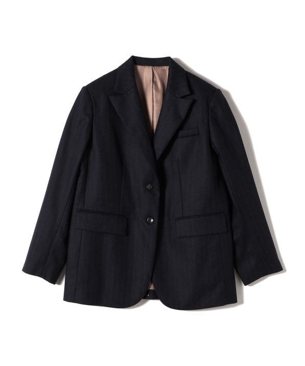 SHIPS Primary Navy Label:�`���[�N�X�g���C�v �r�b�O �W���P�b�g�i�Z�b�g�A�b�v�Ή��j