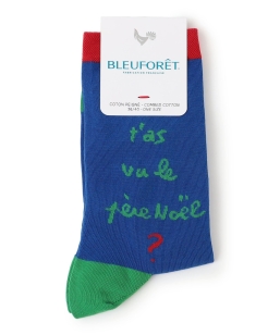 BLEU FORET: Chaussettes Message