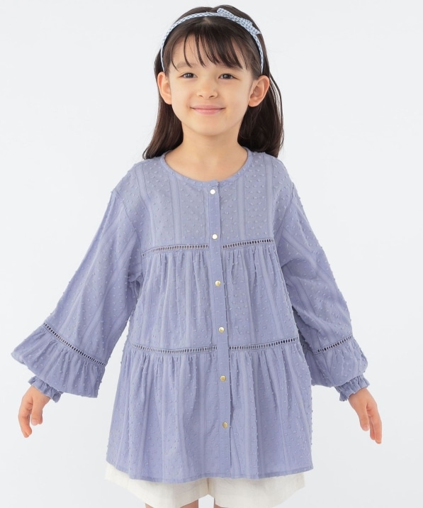 SHIPS KIDS:100�`130cm / �X�i�b�v �{�^�� �e�B�A�[�h �u���E�X