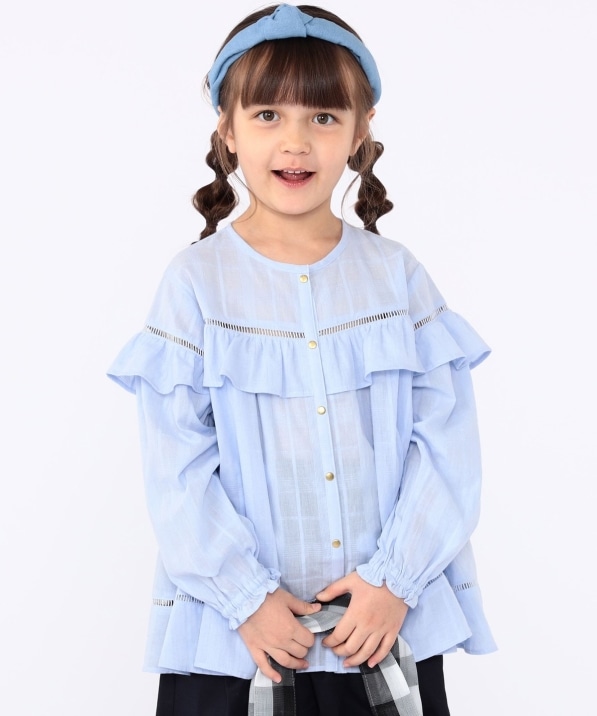 SHIPS KIDS:100�`130cm / �X�i�b�v �{�^�� �t���� �u���E�X