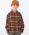 SHIPS KIDS:100�`130cm / �l�� �`�F�b�N �{�^���_�E�� �V���c �u���E��