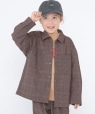 SHIPS KIDS:100�`130cm / �`�F�b�N �V���c �A�E�^�[ �u���E���n