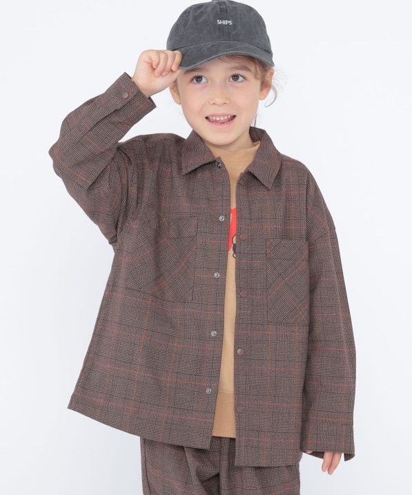 SHIPS KIDS:100�`130cm / �`�F�b�N �V���c �A�E�^�[
