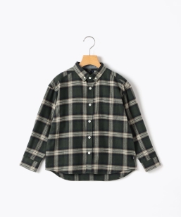 SHIPS KIDS:80�`90cm / �l�� �`�F�b�N �{�^���_�E�� �V���c