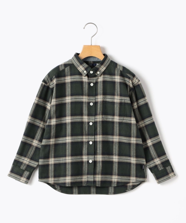 SHIPS KIDS:140�`160cm / �l�� �`�F�b�N �{�^���_�E�� �V���c