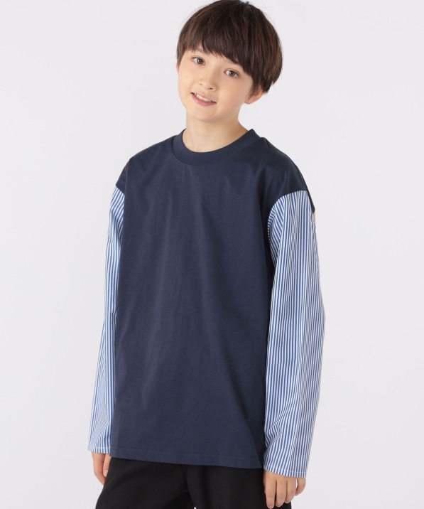 SHIPS KIDS:140�`160cm / �p�^�[�� �ؑ� ���� TEE