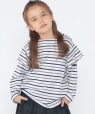 SHIPS KIDS:100�`130cm/�{�[�_�[ �t���� �����O�X���[�u T�V���c �I�t�z���C�g