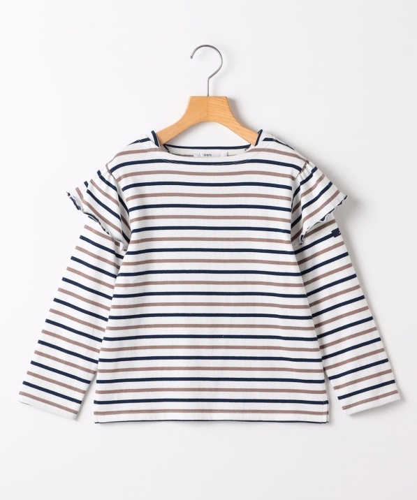 SHIPS KIDS:140�`150cm/�{�[�_�[ �t���� �����O�X���[�u T�V���c