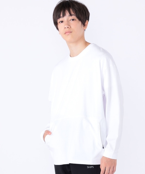 SHIPS KIDS:140�`160cm /�t�@�X�i�[ �|�P�b�g�t�� �����O �X���[�u T�V���c