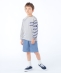 SHIPS KIDS:100�`130cm /�N���C�W�[�p�^�[�� �{�[�_�[ �����O�X���[�u T�V���c