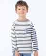 SHIPS KIDS:100�`130cm /�N���C�W�[�p�^�[�� �{�[�_�[ �����O�X���[�u T�V���c �z���C�g�n