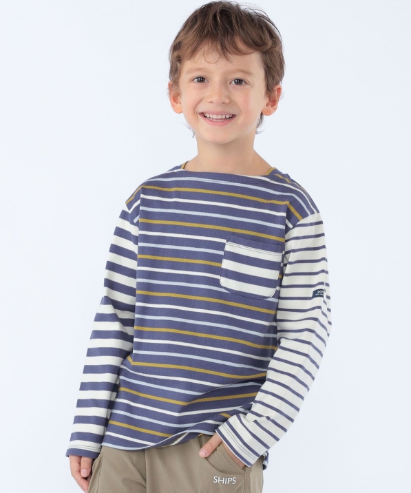 SHIPS KIDS:100�`130cm /�N���C�W�[�p�^�[�� �{�[�_�[ �����O�X���[�u T�V���c