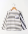 SHIPS KIDS:140�`160cm /�N���C�W�[�p�^�[�� �{�[�_�[ �����O�X���[�u T�V���c �z���C�g�n