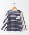 SHIPS KIDS:140�`160cm /�N���C�W�[�p�^�[�� �{�[�_�[ �����O�X���[�u T�V���c �l�C�r�[