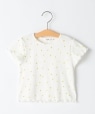 SHIPS KIDS:80�`90cm / �t�����[ �e�L�X�^�C�� ���� TEE �I�t�z���C�g