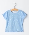 SHIPS KIDS:80�`90cm / �t�����[ �e�L�X�^�C�� ���� TEE ���C�g�u���[