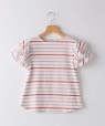 SHIPS KIDS:80�`90cm / �I�[�K�j�b�N �R�b�g�� �t���� �X���[�u TEE �s���N