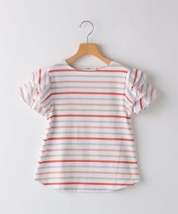 SHIPS KIDS:80�`90cm / �I�[�K�j�b�N �R�b�g�� �t���� �X���[�u TEE