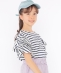 SHIPS KIDS:140�`150cm / �I�[�K�j�b�N �R�b�g�� �t���� �X���[�u TEE