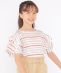 SHIPS KIDS:140�`150cm / �I�[�K�j�b�N �R�b�g�� �t���� �X���[�u TEE
