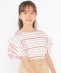 SHIPS KIDS:140�`150cm / �I�[�K�j�b�N �R�b�g�� �t���� �X���[�u TEE