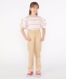 SHIPS KIDS:140�`150cm / �I�[�K�j�b�N �R�b�g�� �t���� �X���[�u TEE