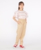 SHIPS KIDS:140�`150cm / �I�[�K�j�b�N �R�b�g�� �t���� �X���[�u TEE