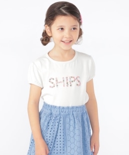 SHIPS KIDS:100�`130cm / �K�[���[ �h�J ���S TEE