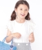 SHIPS KIDS:100�`130cm / ���[�X �t���� ���� TEE